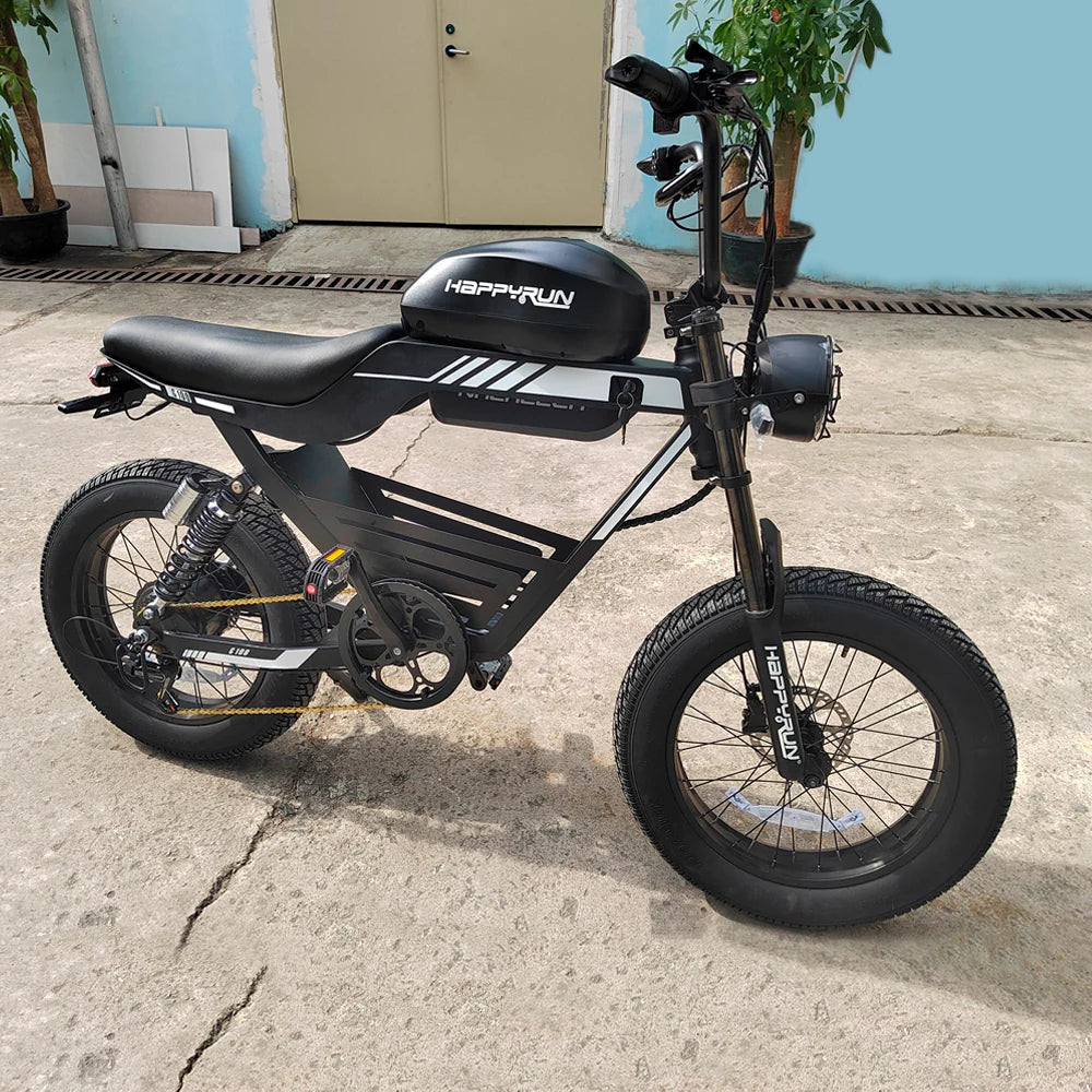 HappyRun G100 Electric Bike 2000W Dual Batteries Long Range Motorcycle