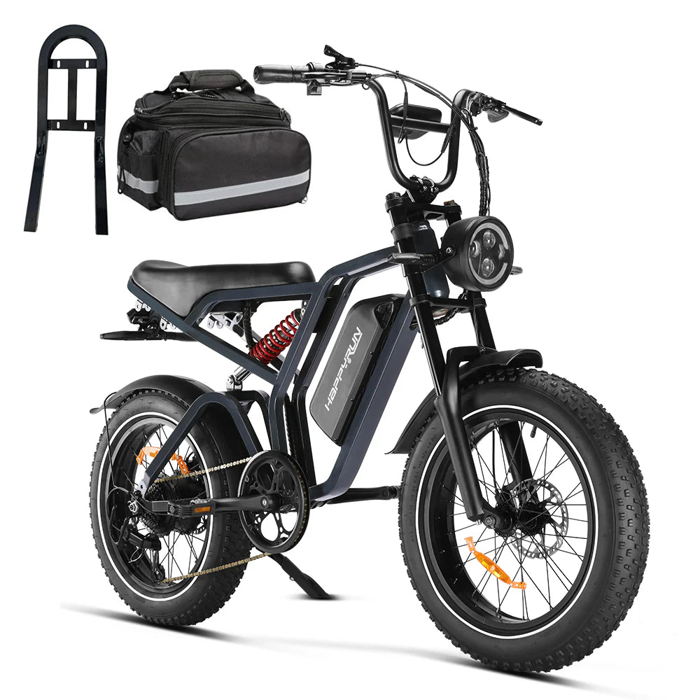 Happyrun Tank G60 Pro 2000W Moped Style Offroad Electric Bike Fat Tire