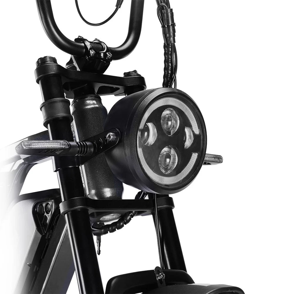 Happyrun Tank G60 Pro 2000W Moped Style Offroad Electric Bike Fat Tire