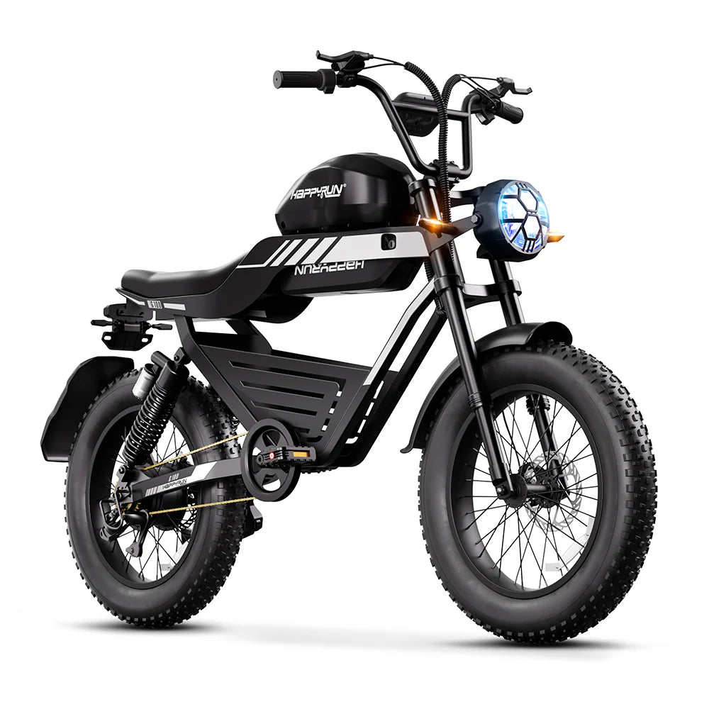 HappyRun G100 Electric Bike 2000W Dual Batteries Long Range Motorcycle