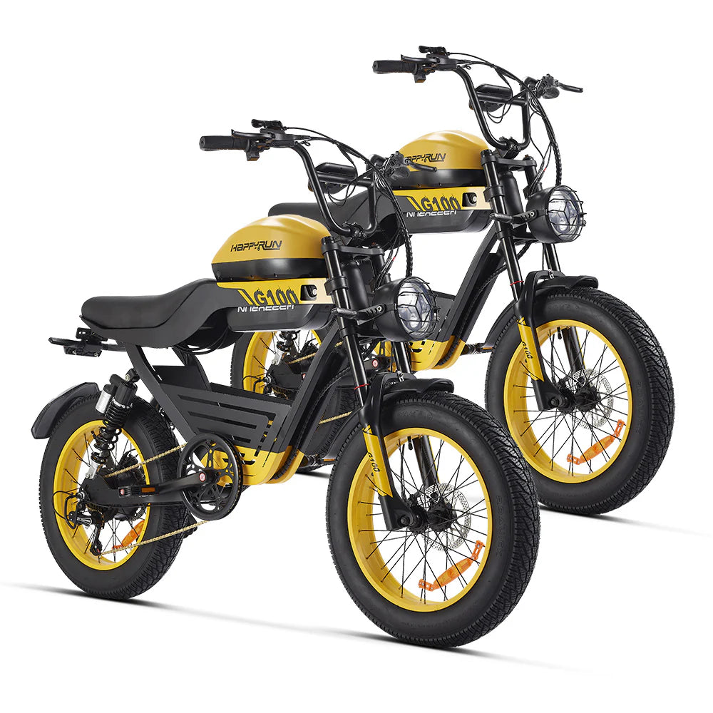 HappyRun G100 Electric Bike 2000W Dual Batteries Long Range Motorcycle